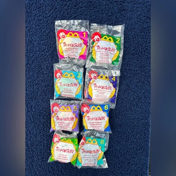 Tamagotchi McDonald’s Happy Meals Toy NEW OPENED 1998 set of 8 - Picture 1 of 6